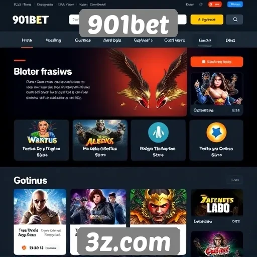 Avaliação da interface do site 901bet